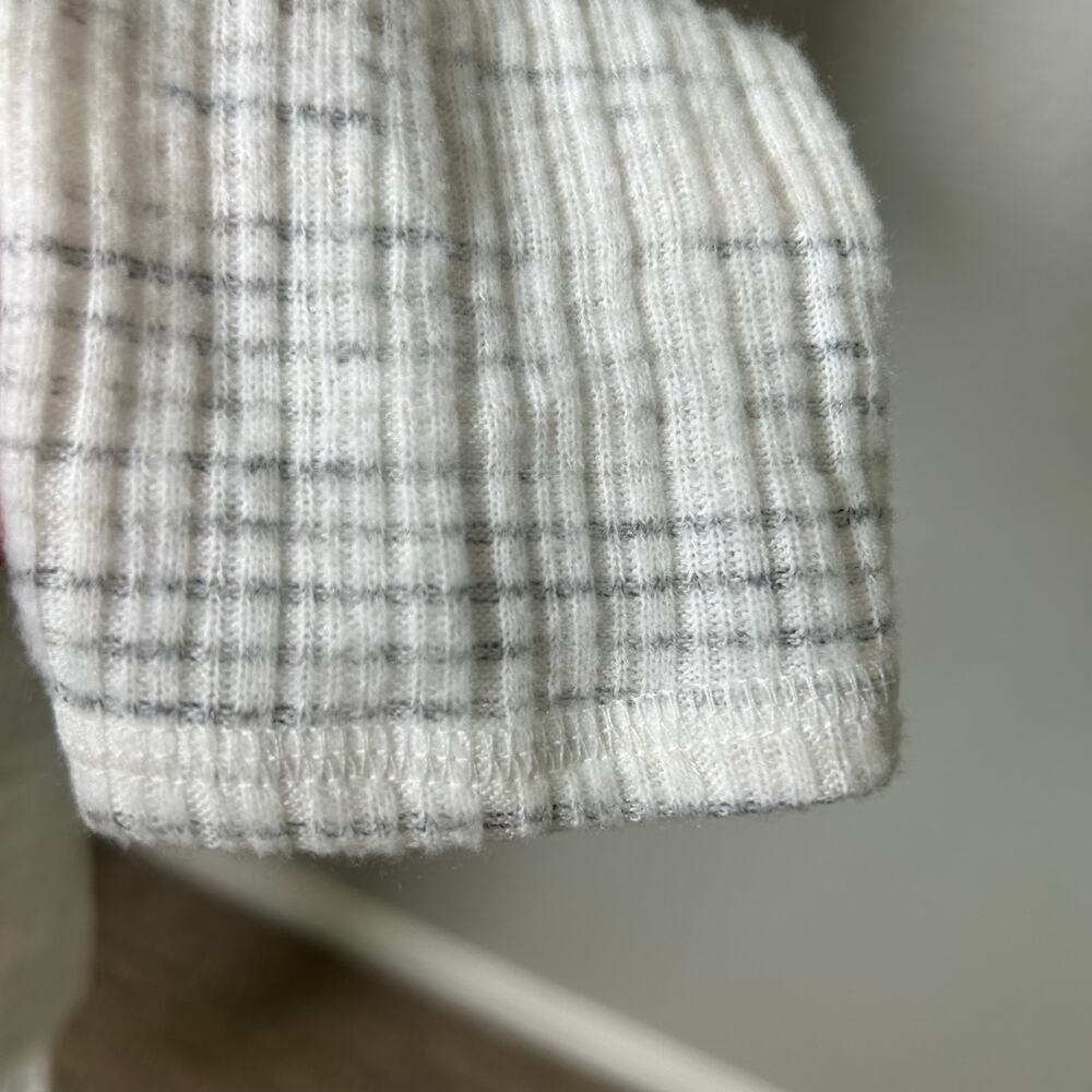 Anthropologie Saturday Sunday gray/white striped open duster sweater M - Picture 4 of 9